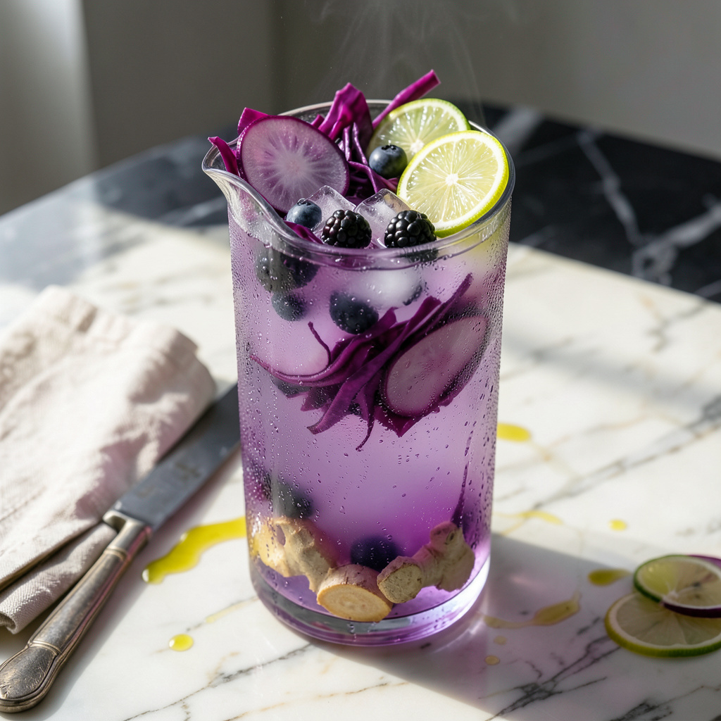 Purple Fizzy Drink Recipe For Weight Loss: Refreshing Citrus Infusion